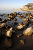 italy rocky beach peaceful view