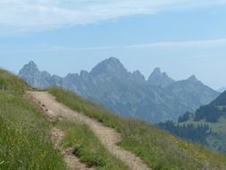landscape of path on the mountain
