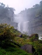 picturesque waterfall landscape in the jungle, thailand