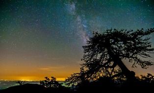 Night sky from the mountains