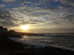 evening sky over the sea