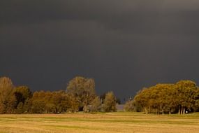 landscape of nature before the rain