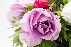 bouquet with purple peony