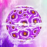 clipart of ball of purple crocus