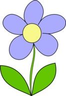 Clip art of the purple daisy