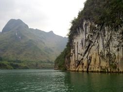 lake cliffs in China