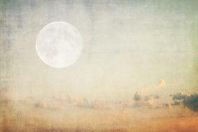 image of a white sun on canvas