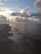 shoreline gulf cloudy sunset