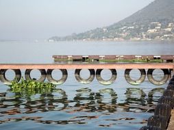 misty morning over the dam in south africa