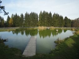 lake with pier