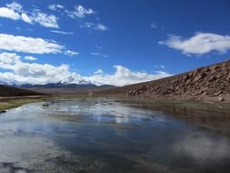 mirroring mountain lake