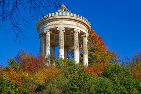 English garden in Munich in autumn