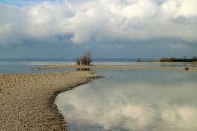 photo of the coast of lake Chiemsee in Germany