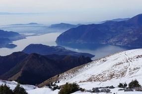 beautiful breathtaking snowy mountain landscape