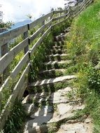 stone stairway in mountains