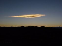 landscape of desert at the sunset in Argentina