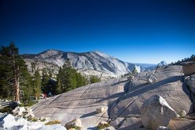 large rock in the Yosemite national park