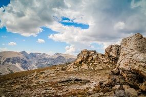 rocks mountain peak