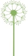 painted green dandelion