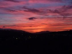 sunset in the mountains