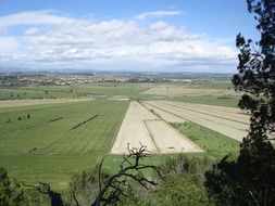 horizon with the arable fields