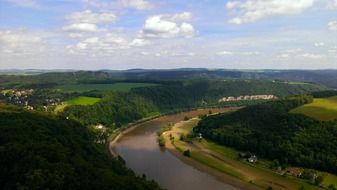 river landscape of the Elbe, Saxony