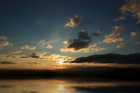 beautiful sky over the lake