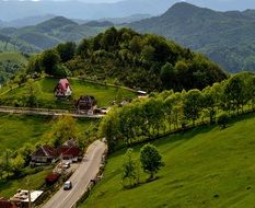 small village landscap in mountains
