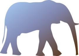 Graphics in the form of a large elephant