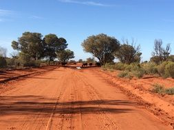 brown dirt road to the Australian outback