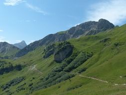 pagoramic view of the hiking trail to the top of the sulz