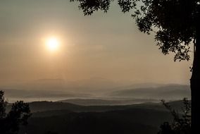 sunrise in tuscany