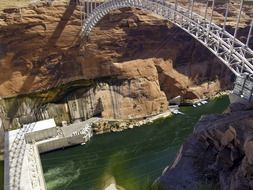 scenic view of Glen Canyon Dam in Arizona