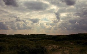 cloudy evening in wilderness