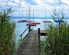 pier sea with yachts