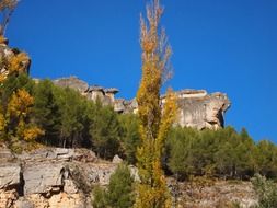 Landscape of rocks in autumn