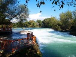 waterfall on the river in Turkey