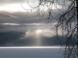 Lake Canim in the fog