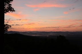 sunset in a beautiful peaceful mountains