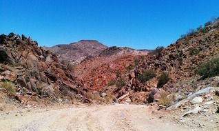 Landscape with the desert in South Africa