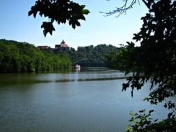 photo of a castle by the lake in Brno