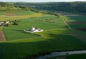 aerial view of Altmuhltal Nature Park, Germany