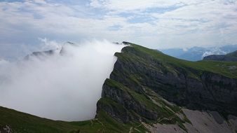 Cloudy Mountain peak