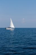 Sailboat on the ocean water