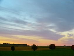 landscape of abendstimmug sky