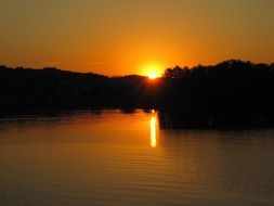 Lake hallwil at the sunset