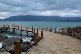 wooden pier in the sea