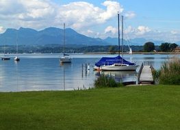 ships on lake Chiemsee