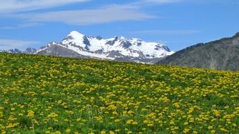 panoramic view of the pass in the hautes alpes