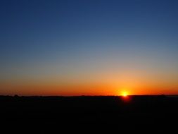 beautiful summer sunset on the horizon